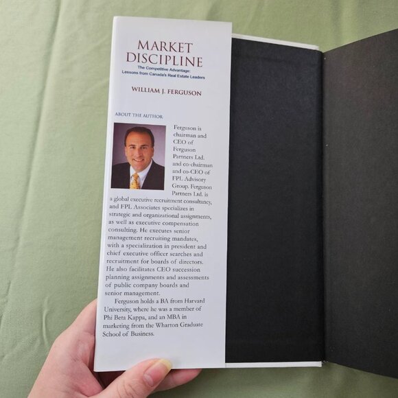 Market Discipline by William J Ferguson - Hardcover book on Real Estate Canada - Picture 2 of 7